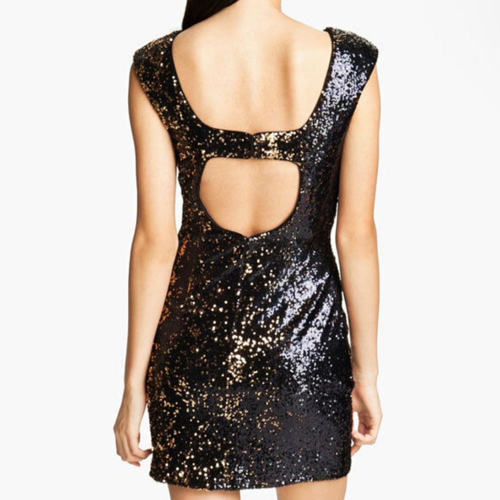 Back Cutout Sequin Minidress
